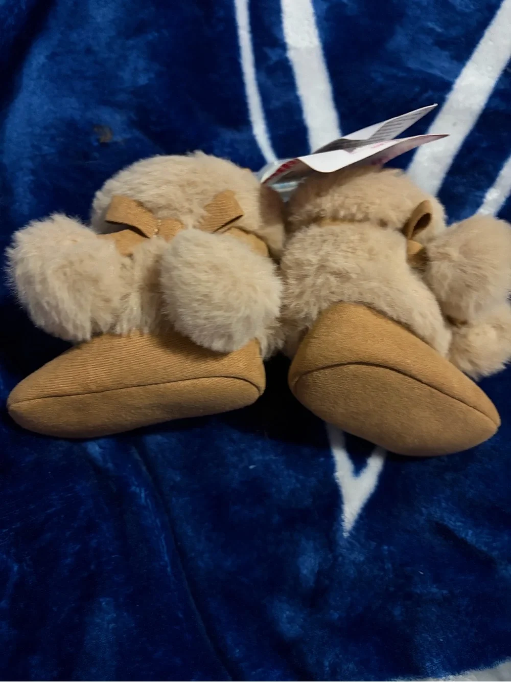 Plush Faux-Fur Tan Baby Boots